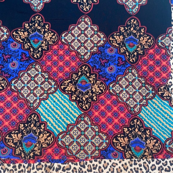 Vintage 2x Shirt 80s Mixed Print Patchwork Short Sleeved Collared Button Down - Picture 2 of 6